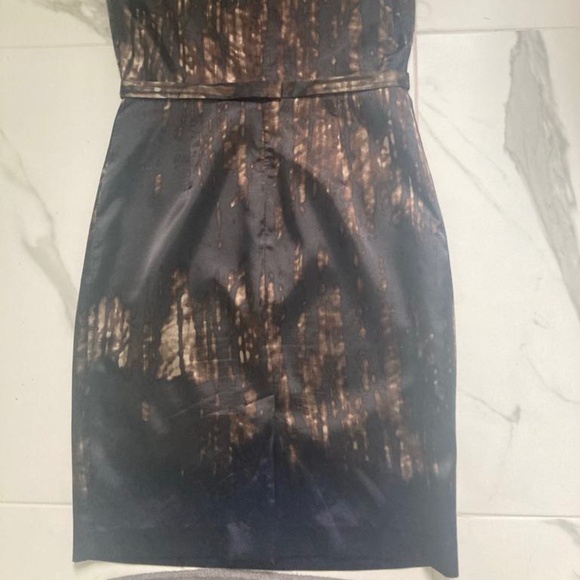 Tahari Strapless Black and Gold Dress - Picture 2 of 3